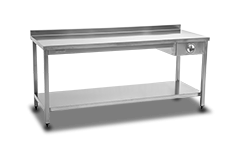 Masa de lucru cu 1 sertar 1 polita si rebord 90x60x85