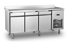 Frigider orizontal cu blat de Inox 250 litri 140x60x85