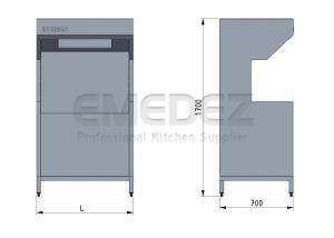 Hota Profesionala Fast Food - Rulota - 132 x 70 x 170 mm