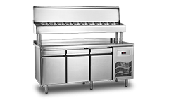 Unitate refrigerata preparare PIZZA 465 litri cu blat INOX  186.5x70x130