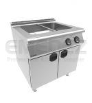 Bain Marie electric 3 kW cu 2 cuve si suport inchis 80x73x85