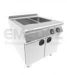 Bain Marie electric 3 kW cu 2 cuve si suport inchis 80x90x85