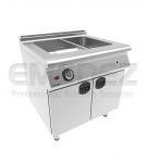    Bain Marie gaz 6 kW cu 2 cuve si suport inchis 80x73x85