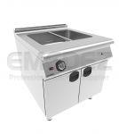 Bain Marie gaz 6 kW cu 2 cuve si suport inchis 80x90x85