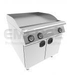 Grătar grill electric cu placa neted si suport inchis 80x90x85